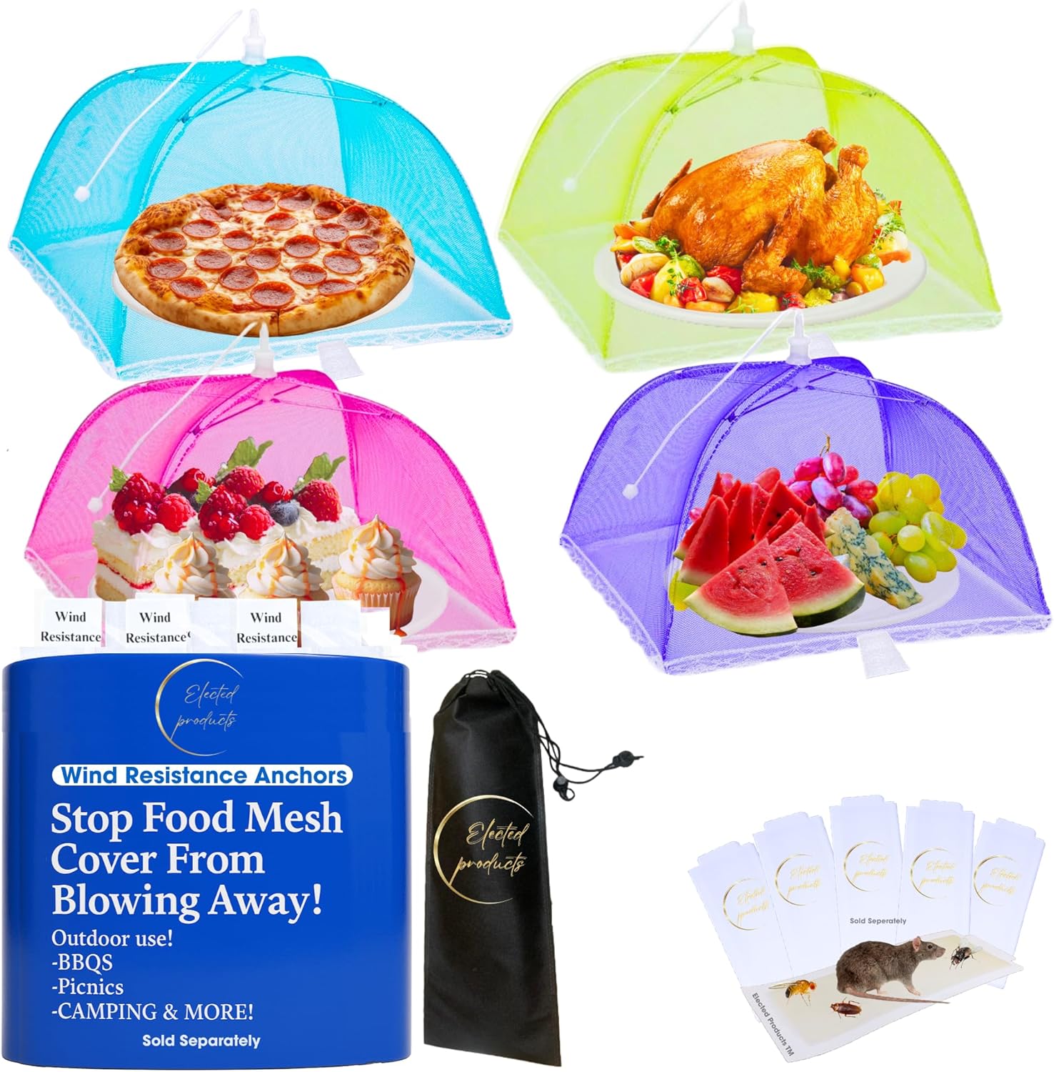 Multicolor mesh food cover