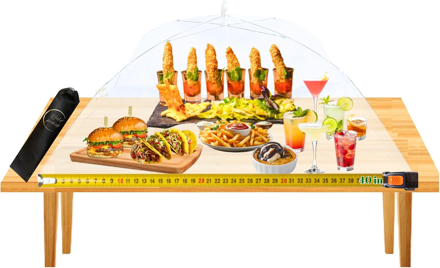 XL 40 inch white mesh food cover